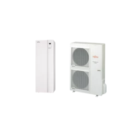 Fujitsu Waterstage osztott levegő-víz hőszivattyú High Power sorozat integrált 190 literes HMV tartállyal - 10,8 kW - WGYG140DG6/WOYG112LHT