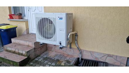 Hőszivattyú telepítés: Gree 12 kW osztott hőszivattyú, Tápiószentmárton