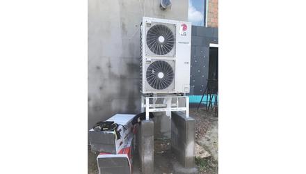Hőszivattyú telepítés: LG osztott hőszivattyú, 14 kW, Székesfehérvár