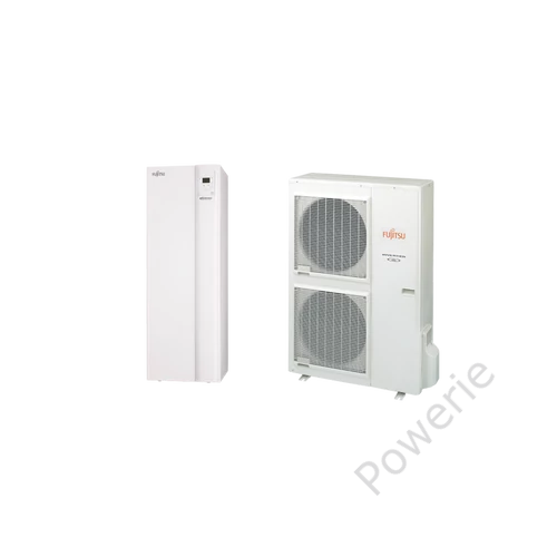 Fujitsu Waterstage osztott levegő-víz hőszivattyú High Power sorozat integrált 190 literes HMV tartállyal - 10,8 kW - WGYG140DG6/WOYG112LHT