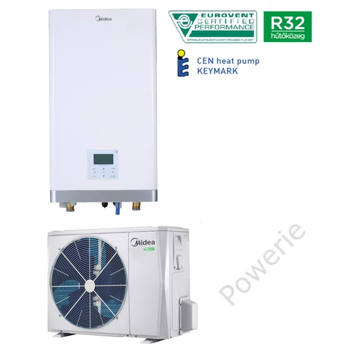 Midea M-Thermal levegő-víz osztott hőszivattyú - 16 kW, 3 fázis, Wi-Fi - MHA-V16W/D2RN8-B