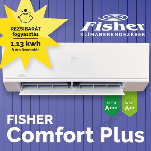 Fisher Comfort Plus oldalfali multi beltéri egység - 3,5 kW, Wi-Fi - FSAIF-CP-121AE3