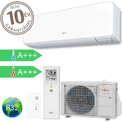 Fujitsu Design R32 oldalfali split klíma szett - 4,2 kW  - ASYG14KGTB / AOYG14KGCA
