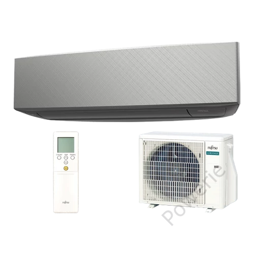 Fujitsu Airstage Design oldalfali split klíma szett, ezüst - 2,5 kW, Wi-Fi - ASEG09KETF-B/AOEG09KETA